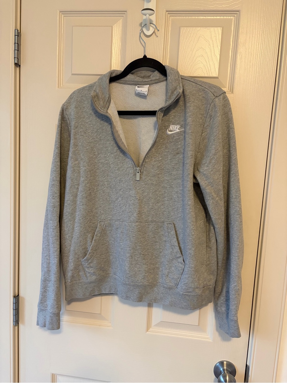💚 NIKE - Grey 3/4 Zip Sweater - Medium - AS IS